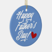 シンプル・ハッピーファーザー・デイ・カリグラフィー |オーナメント セラミックオーナメント (右)