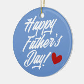 シンプル・ハッピーファーザー・デイ・カリグラフィー |オーナメント セラミックオーナメント (左)