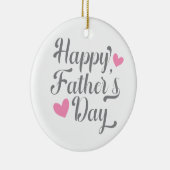 シンプル・ハッピーファーザー・デイ・カリグラフィー |オーナメント セラミックオーナメント (右)