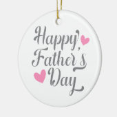 シンプル・ハッピーファーザー・デイ・カリグラフィー |オーナメント セラミックオーナメント (左)