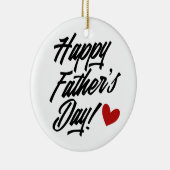シンプル・ハッピーファーザー・デイ・カリグラフィー |オーナメント セラミックオーナメント (右)