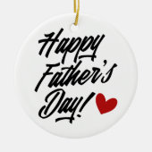 シンプル・ハッピーファーザー・デイ・カリグラフィー |オーナメント セラミックオーナメント (正面)