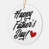 シンプル・ハッピーファーザー・デイ・カリグラフィー |オーナメント セラミックオーナメント (左)