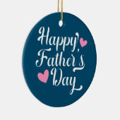 シンプル・ハッピーファーザー・デイ・カリグラフィー |オーナメント セラミックオーナメント (右)