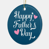 シンプル・ハッピーファーザー・デイ・カリグラフィー |オーナメント セラミックオーナメント (左)