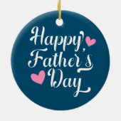 シンプル・ハッピーファーザー・デイ・カリグラフィー |オーナメント セラミックオーナメント (裏面)