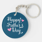 シンプル・ハッピーファーザー・デイ・カリグラフィー |キーチェーン キーホルダー (裏面)