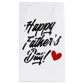 シンプル・ハッピーファーザー・デイ・カリグラフィー |抱き枕 スモールペーパーバッグ (裏面)