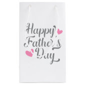 シンプル・ハッピーファーザー・デイ・カリグラフィー |抱き枕 スモールペーパーバッグ (裏面)