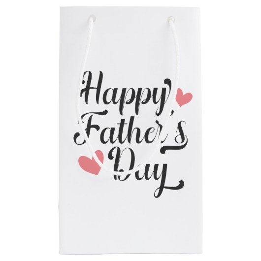 シンプル・ハッピーファーザー・デイ・カリグラフィー |抱き枕 スモールペーパーバッグ (裏面)