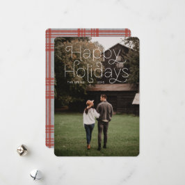 シンプル ハッピー ホリデー シーズンカード