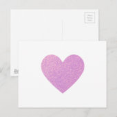 シンプル ハート カラー グラデーション オンブレ テクスチャー テクスチャード ポストカード (正面/裏面)