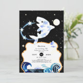 シンプル パステル マジカル サメの誕生日 招待状 (スタンド正面)