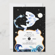 シンプル パステル マジカル サメの誕生日