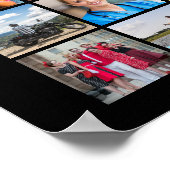 シンプル パーソナライズ 45 マス フォト コラージュ ポスター (角)