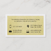 シンプル |パーチメント 縁ど |  名刺 (裏面)