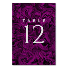 シンプル パープル ウェディング テーブルナンバー