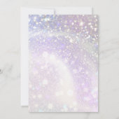 シンプル パープル グリッター モダン エレガント ウェディング 招待状 (裏面)