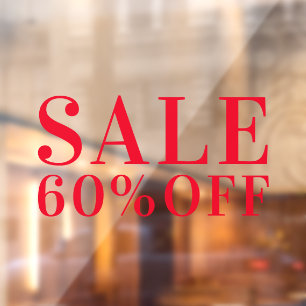  シンプル・ビジネス・ストアの赤での販売割引 ウィンドウサイン