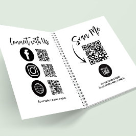シンプル ビジネス ロゴ QRコード ソーシャルメディア ノートブック