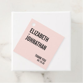 シンプル&ピミニマルンクタイポグラフィ結婚ズサンキュー フェイバータグ