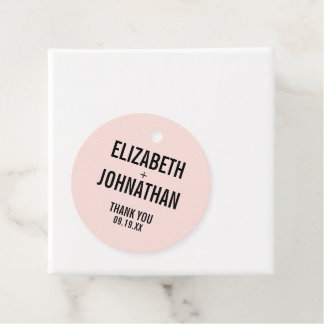 シンプル&ピミニマルンクタイポグラフィ結婚ズサンキュー フェイバータグ