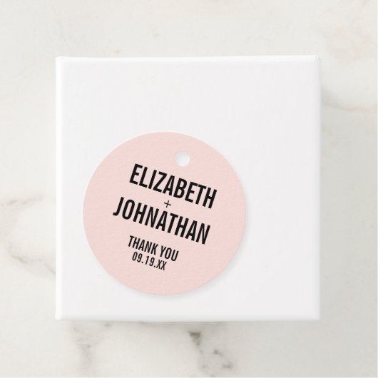 シンプル&ピミニマルンクタイポグラフィ結婚ズサンキュー フェイバータグ (インサイチュ)