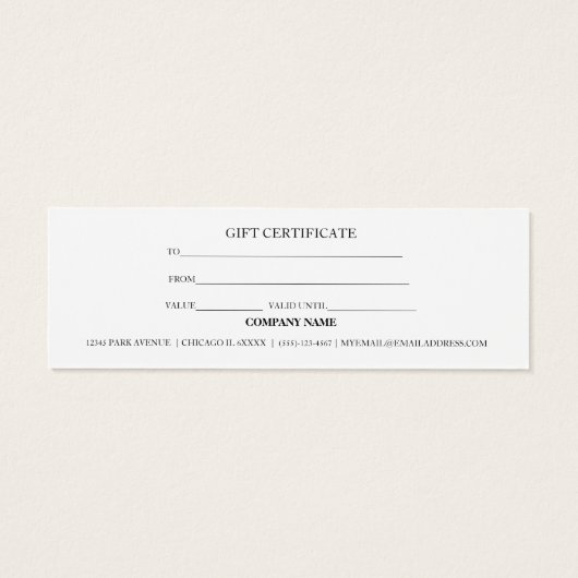 シンプル&ピモダンンクスパギフト券 (裏面)