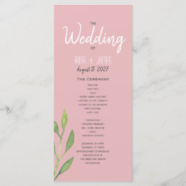 シンプル ピンク 結婚式 プログラム