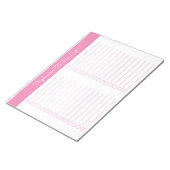 シンプル ピンク 8.5x11 二列 チェックリスト ノートパッド (アングル)
