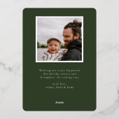 シンプル フェスティブ スクリプト 箔シーズンカード (裏面)