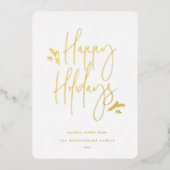 シンプル フェスティブ スクリプト 箔シーズンカード (正面)