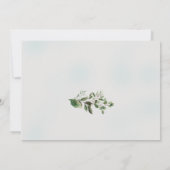 シンプル フォト ブライダル シャワー フォリアージ III 招待状 (裏面)