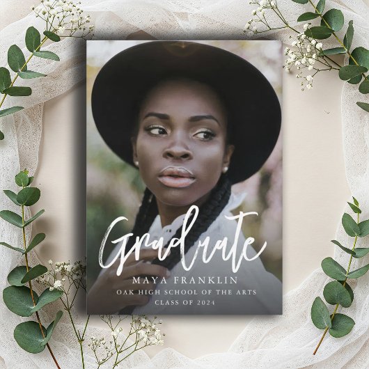 シンプル フォト 卒業 クラス オブ 招待状