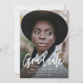 シンプル フォト 卒業 クラス オブ 招待状 (正面)