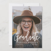 シンプル フォト 卒業 クラス 2024 招待状 (正面)