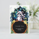 シンプル フォレスト ラッコの誕生日 サンキューカード (スタンド正面)