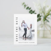 シンプル&フモダンォトウエディングが日付を救う 案内ポストカード (スタンド正面)