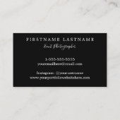 シンプル&フモダンォトグラファーの名刺 名刺 (裏面)