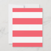 シンプル フラワー & ストライプ 結婚式招待状 / コーラル 招待状 (裏面)