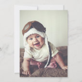 シンプル フルフォト 洗礼招待状 招待状 (裏面)