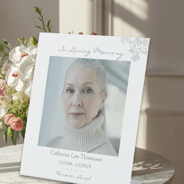 シンプル フローラル お葬式 フォト ペデスタル サイン