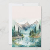 シンプル フローラル マウンテン ブライダルシャワー 招待状 (裏面)