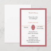 シンプル ブラウン カスタム ブライダル シャワー 招待状 (正面/裏面)