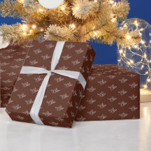 シンプル ブラウン ホワイト ロゴ クリスマス ギフト プロモーション