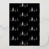 シンプル |ブラッククリスマスパーティー 箔招待状 (裏面)