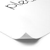 シンプル |ブラックスクリプト任意のイベント記号 ポスター (角)