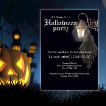 シンプル ブラック ゴールド スプーキー ランタン ハロウィン パーティー