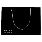 シンプル ブラック モダン ビジネス ラージペーパーバッグ (裏面)