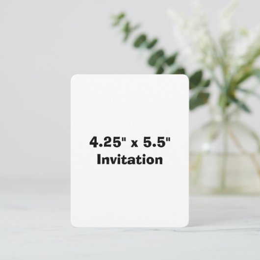 シンプル ブランドプロモーション 丸み 4.25" x 5.5" 招待状 (スタンド正面)